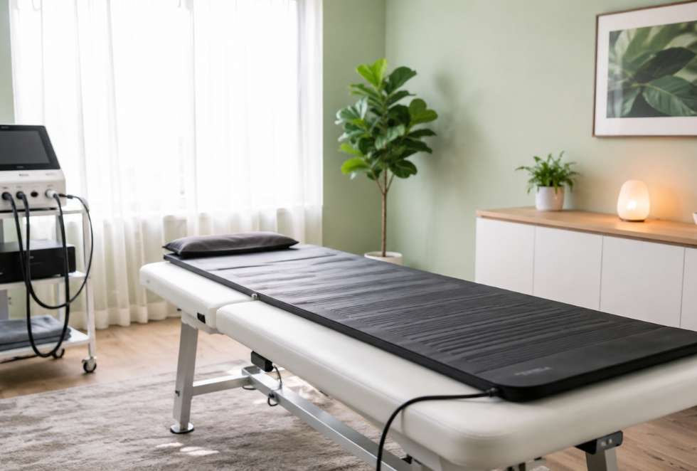 PEMF therapy mat and treatment device in a calm room for Health Builders patients in Annandale